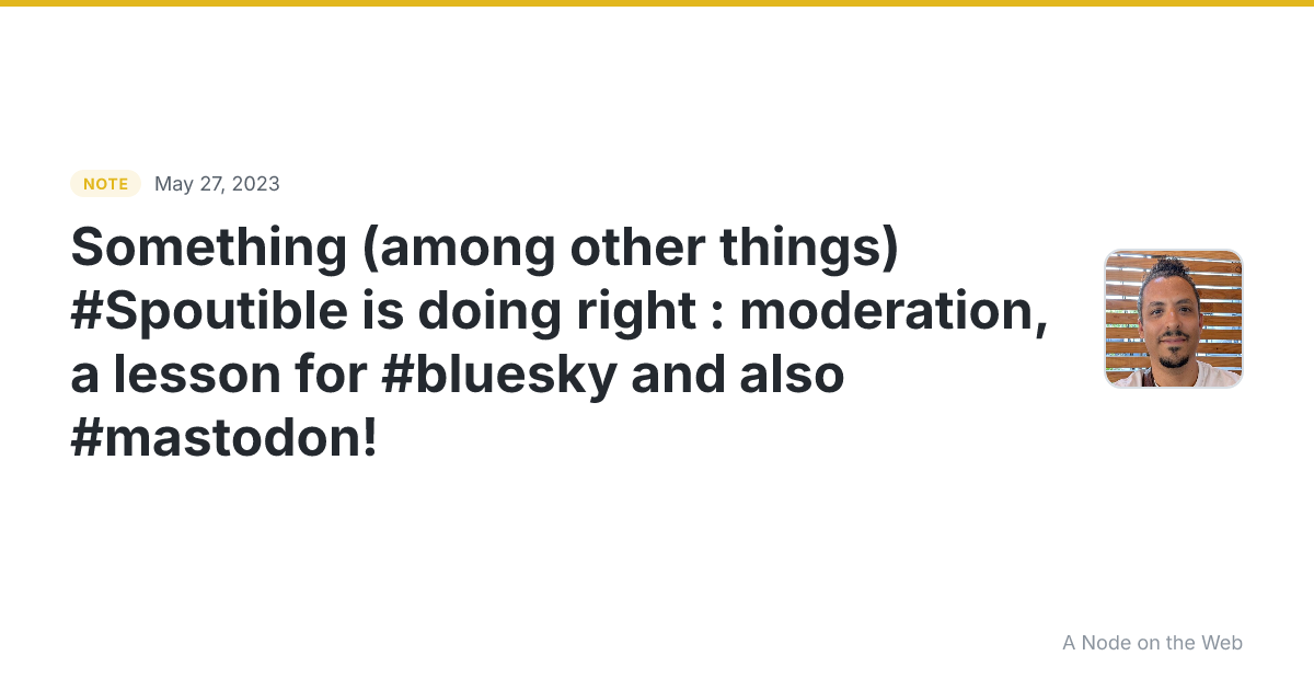 Something (among other things) #Spoutible is doing right : m...