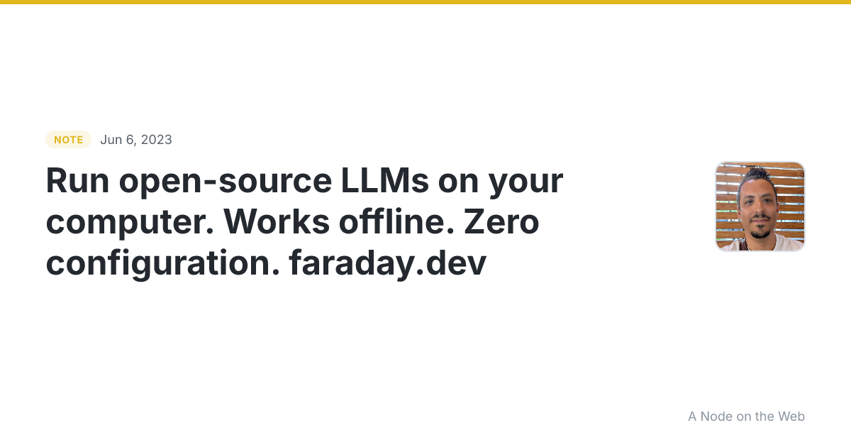 Run open-source LLMs on your computer. Works offline. Zero c...