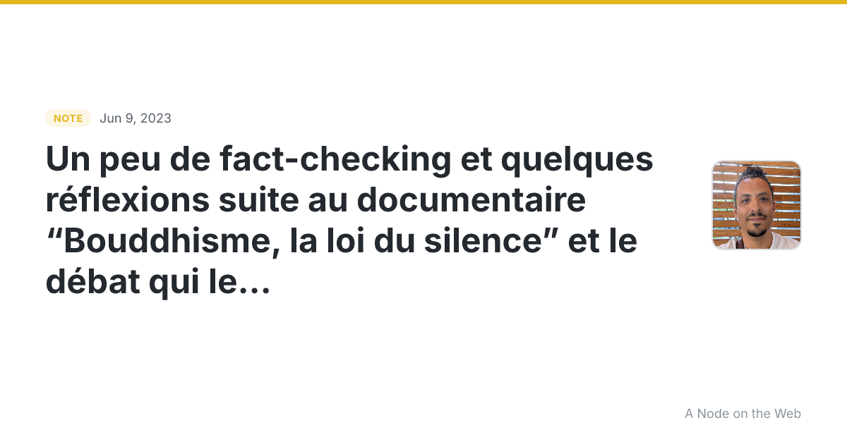 Un peu de fact-checking et quelques réflexions suite au docu...