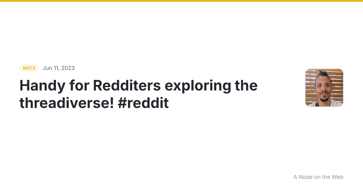 Handy for Redditers exploring the threadiverse! #reddit Guid...