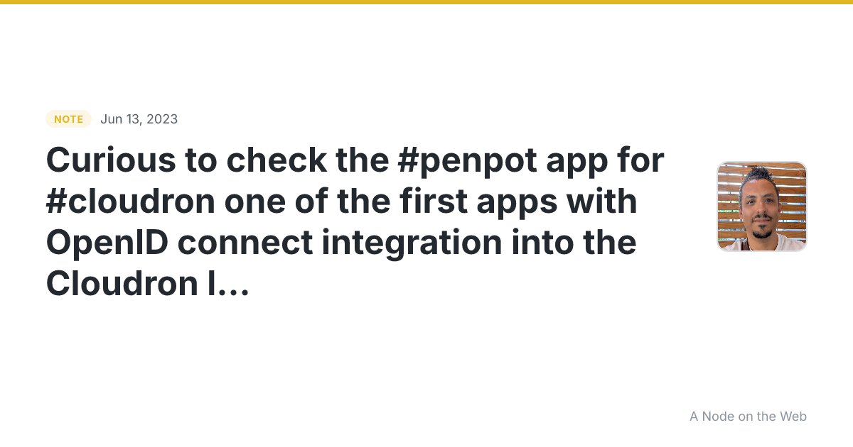 Curious to check the #penpot app for #cloudron one of the fi...
