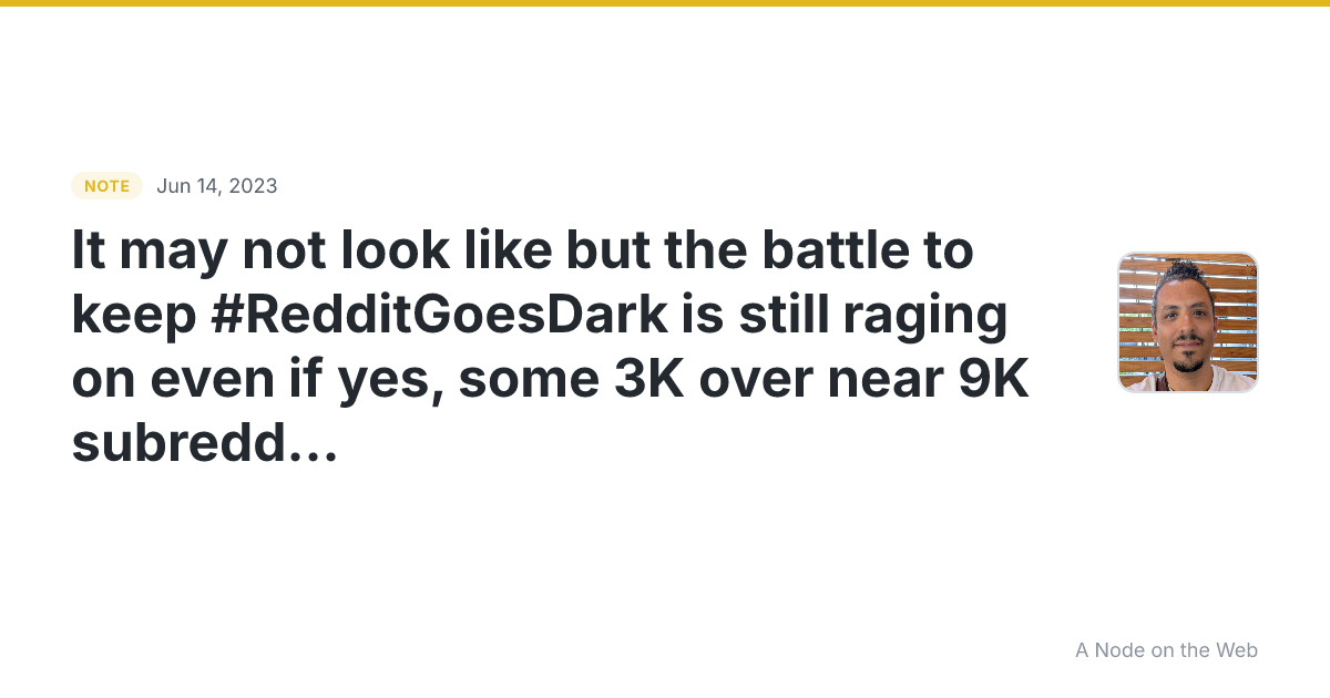 It may not look like but the battle to keep #RedditGoesDark...