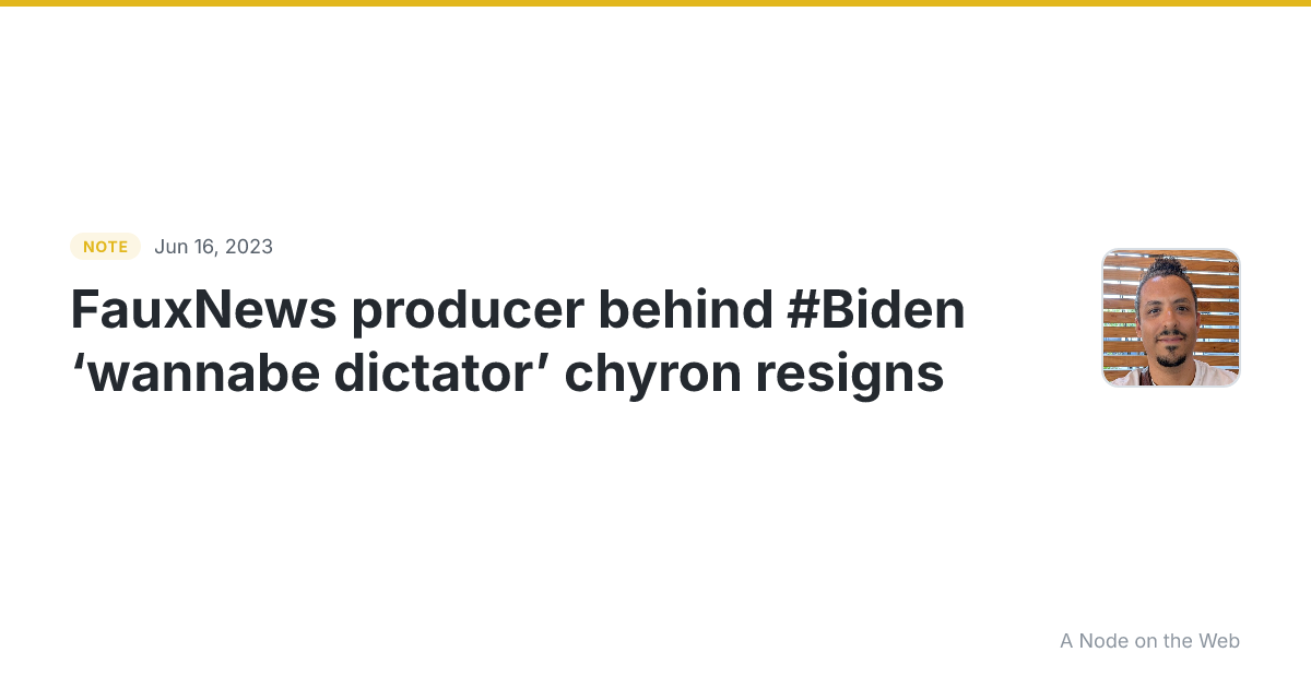 FauxNews producer behind #Biden ‘wannabe dictator’ chyron re...