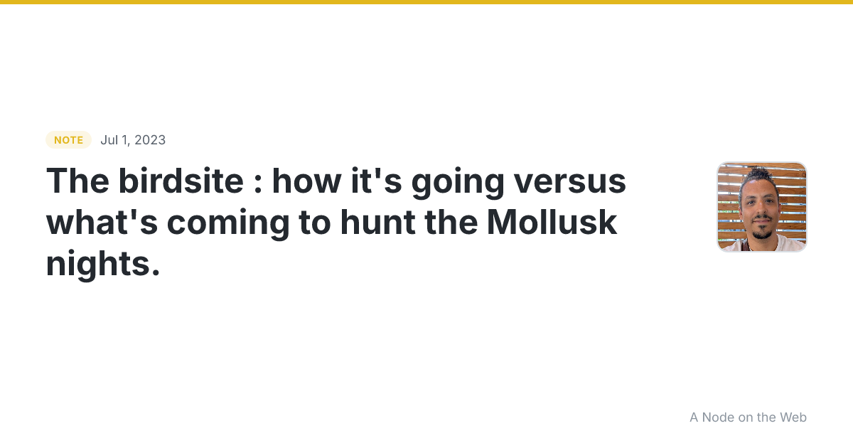 The birdsite : how it’s going versus what’s coming to hunt t...