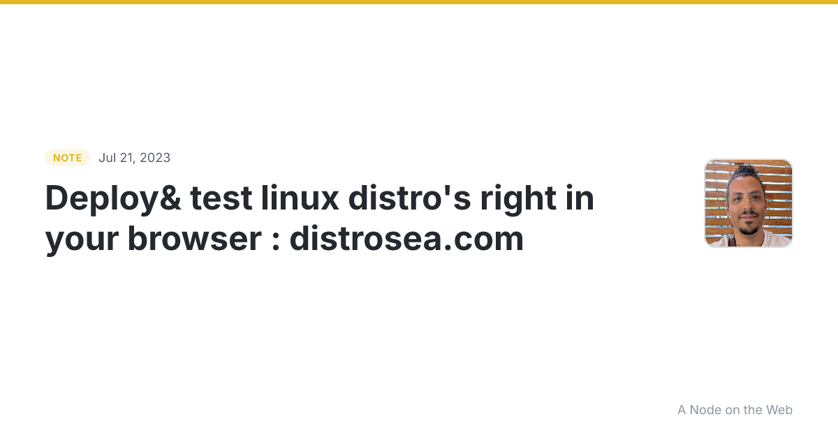 Deploy& test linux distro’s right in your browser : distrose...