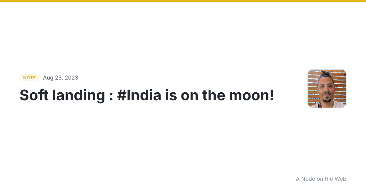 Soft landing : #India is on the moon! 🌚🌑🌒🌕