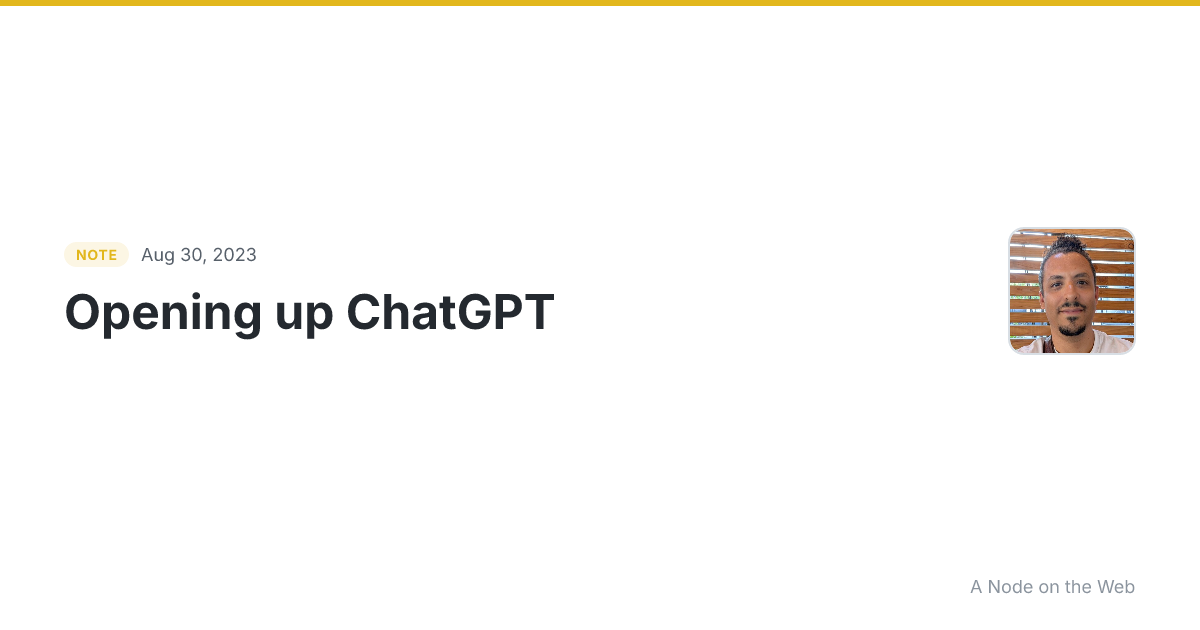 Opening up ChatGPT There is a growing amount of instruction-...