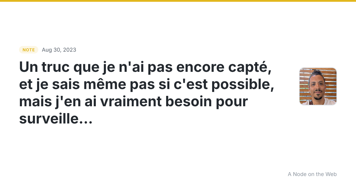 Un truc que je n’ai pas encore capté, et je sais même pas si...