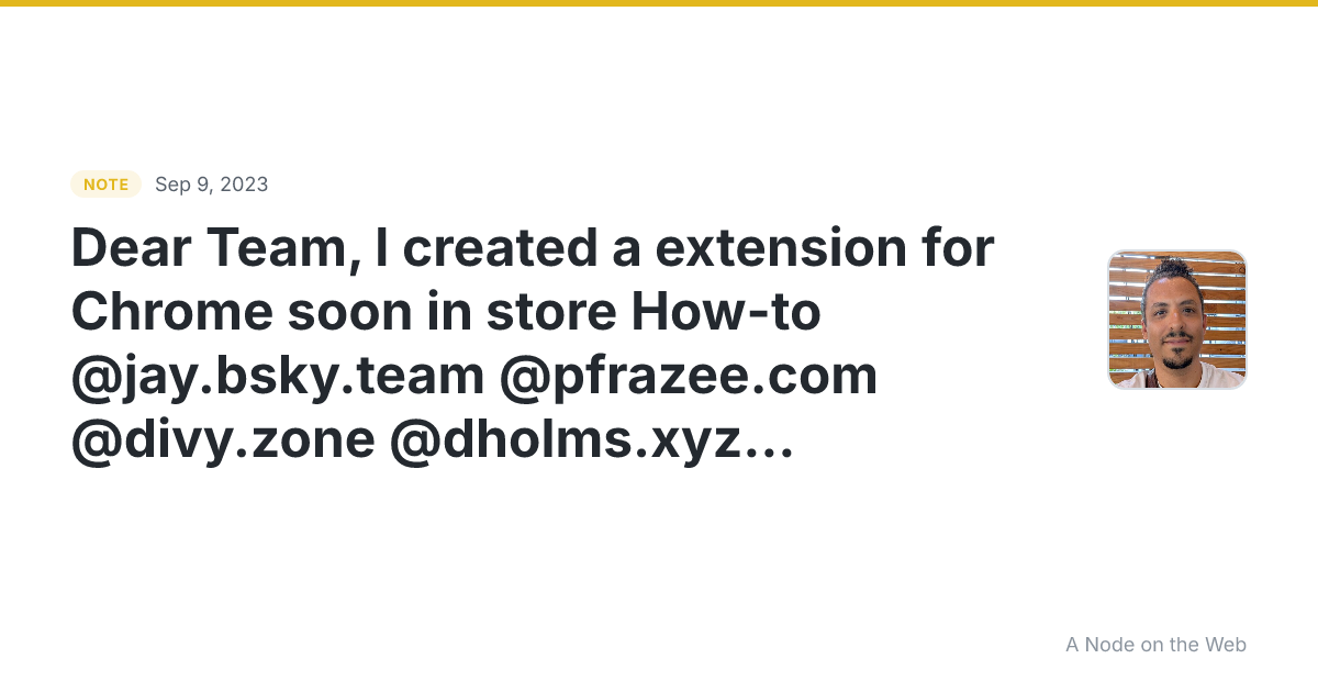Dear 🟦 Team, I created a 🟦 extension for Chrome soon in st...