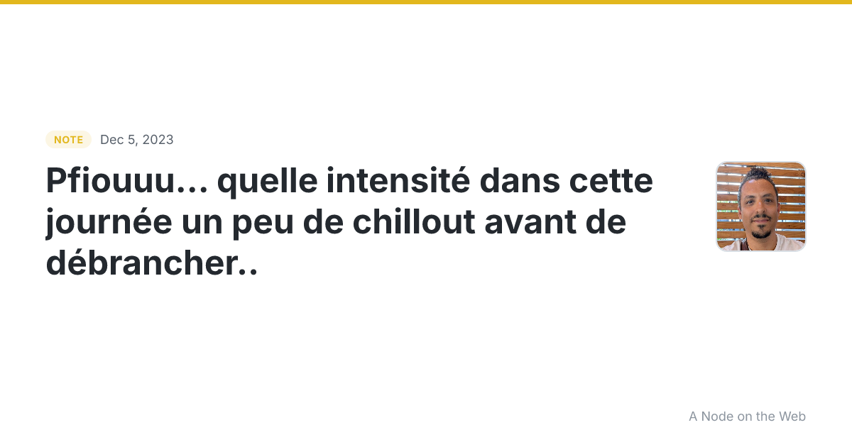Pfiouuu… quelle intensité dans cette journée 🥰 un peu de ch...