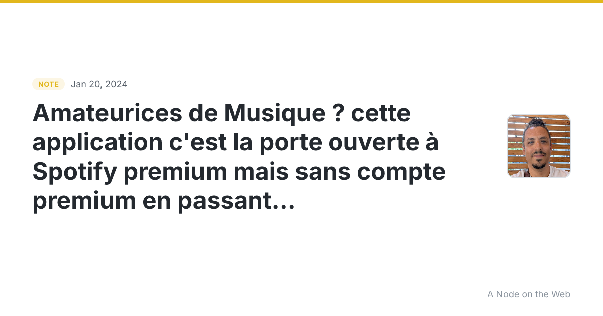 Amateurices de Musique ? cette application c’est la porte ou...
