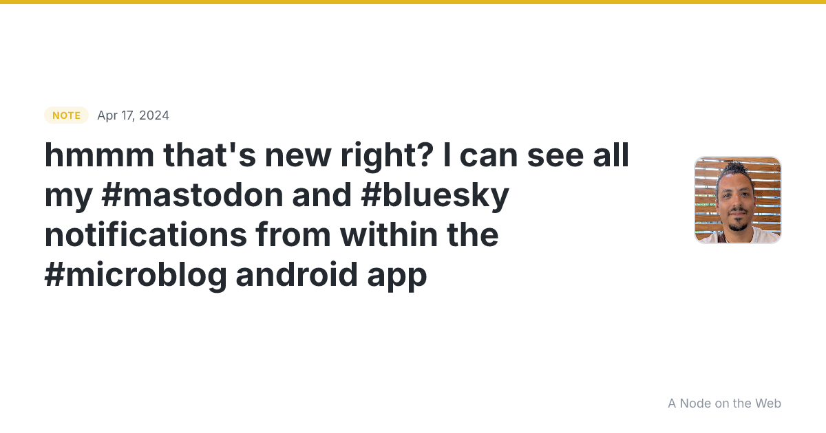 hmmm that’s new right? I can see all my #mastodon and #blues...