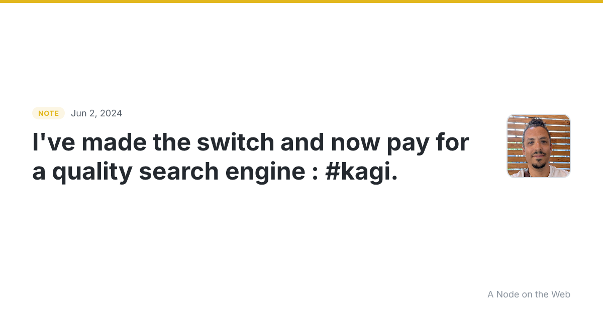 I’ve made the switch and now pay for a quality search engine...