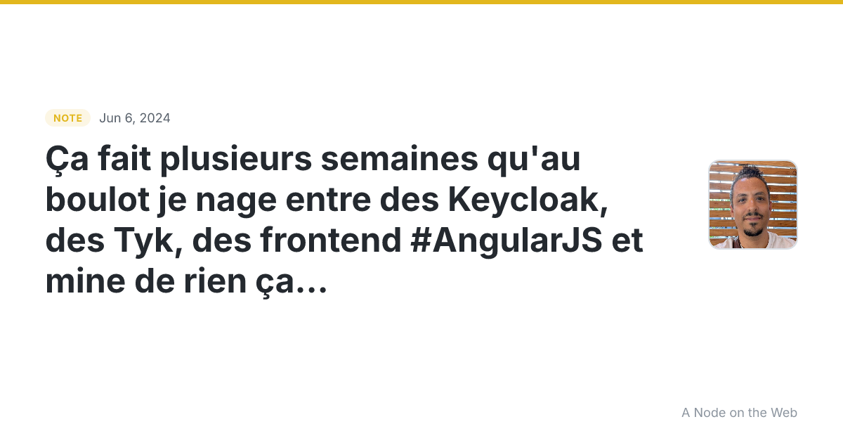 Ça fait plusieurs semaines qu’au boulot je nage entre des Ke...