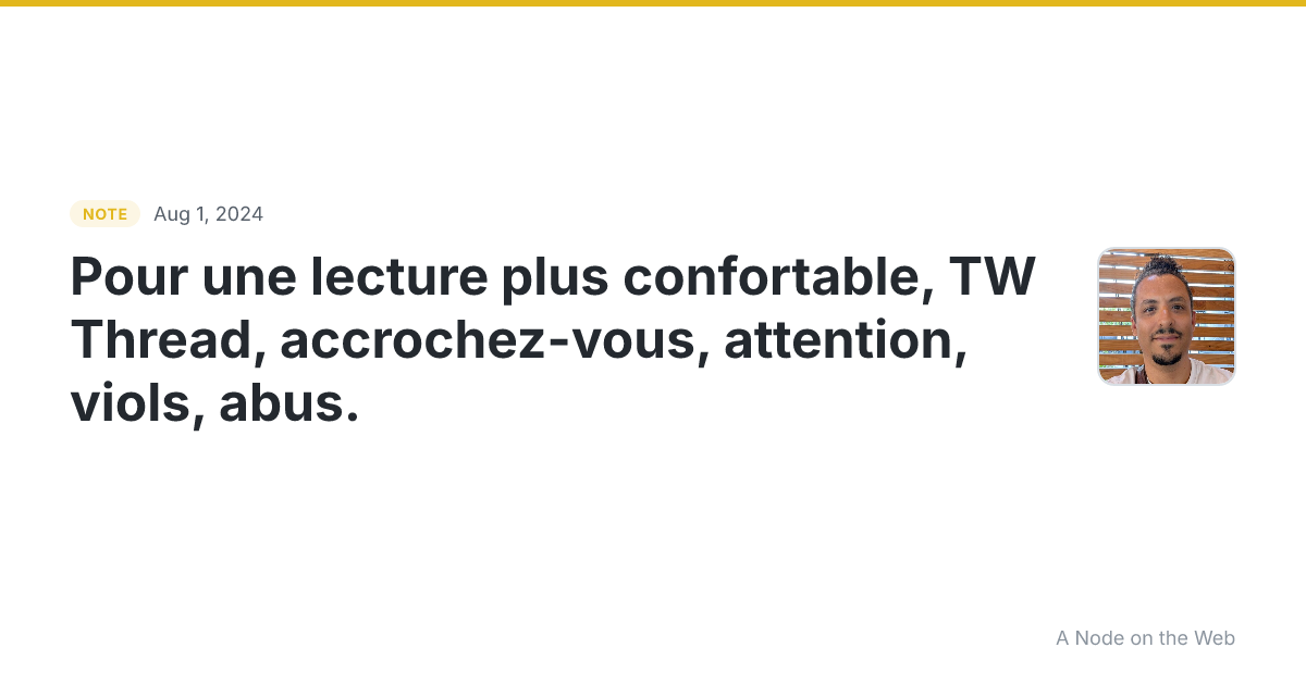 Pour une lecture plus confortable, ⚠️TW⛔ Thread, accrochez-v...