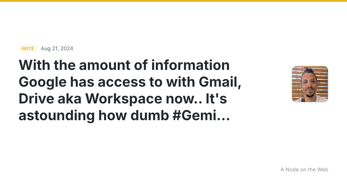 With the amount of information Google has access to with Gma...