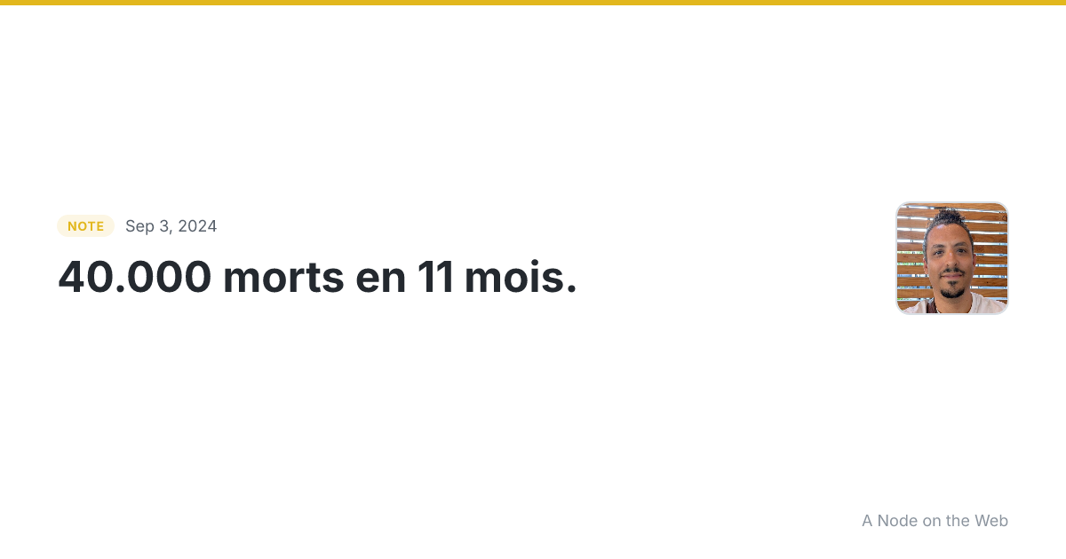 40.000 morts 🇵🇸 en 11 mois. 🇮🇱 Il n’y a pas de dilemme m...