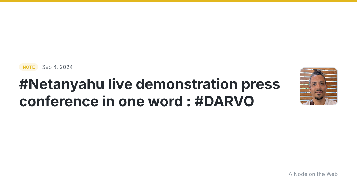 #Netanyahu live demonstration press conference in one word :...