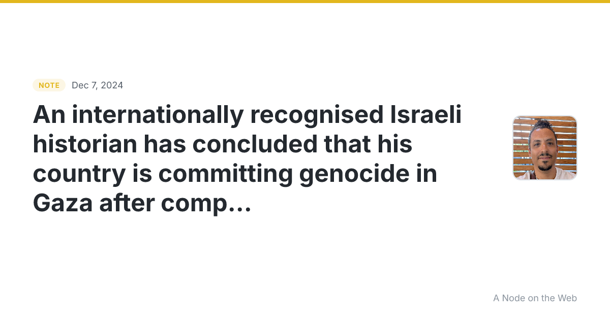 An internationally recognised Israeli historian has conclude...