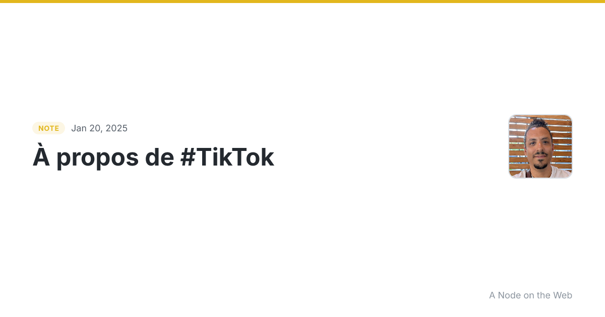 À propos de #TikTok Scénario : Donald Trump qui, un jour , a...