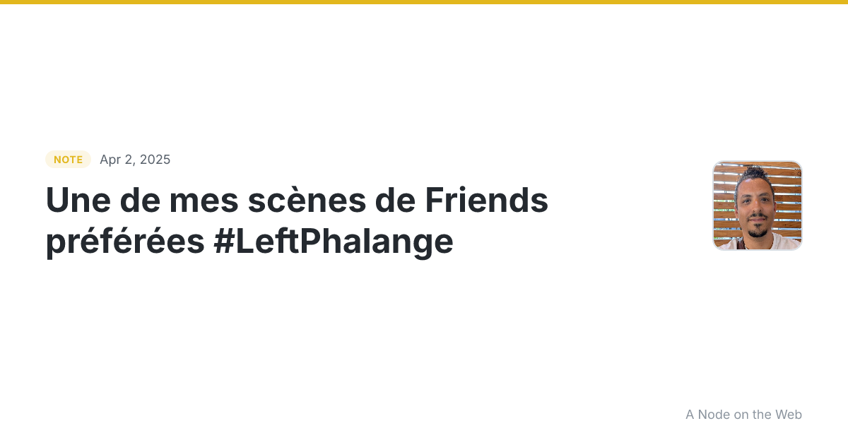 Une de mes scènes de Friends préférées 😅 #LeftPhalange