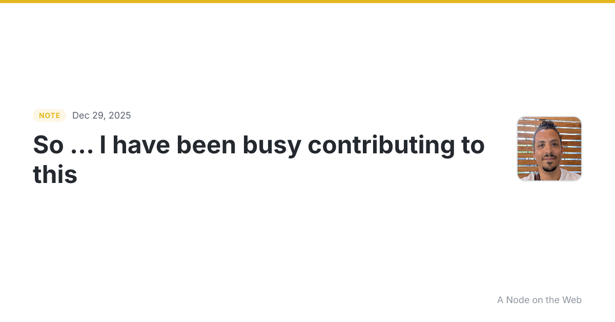 So … I have been busy contributing to this tldr: real-time #...