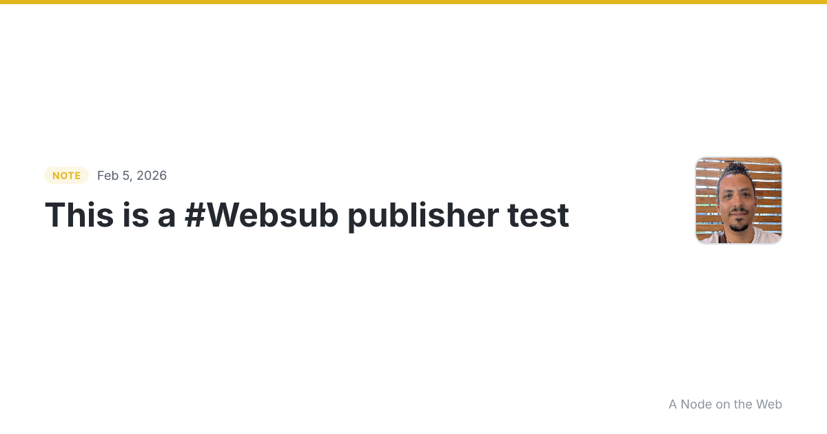This is a #Websub publisher test