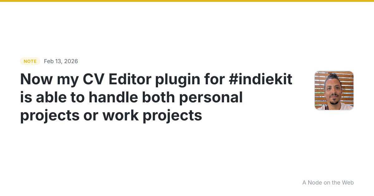 Now my CV Editor plugin for #indiekit is able to handle both...
