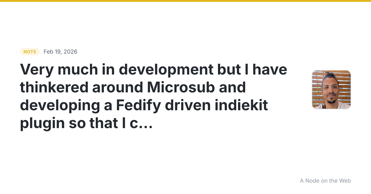 Very much in development but I have thinkered around Microsu...