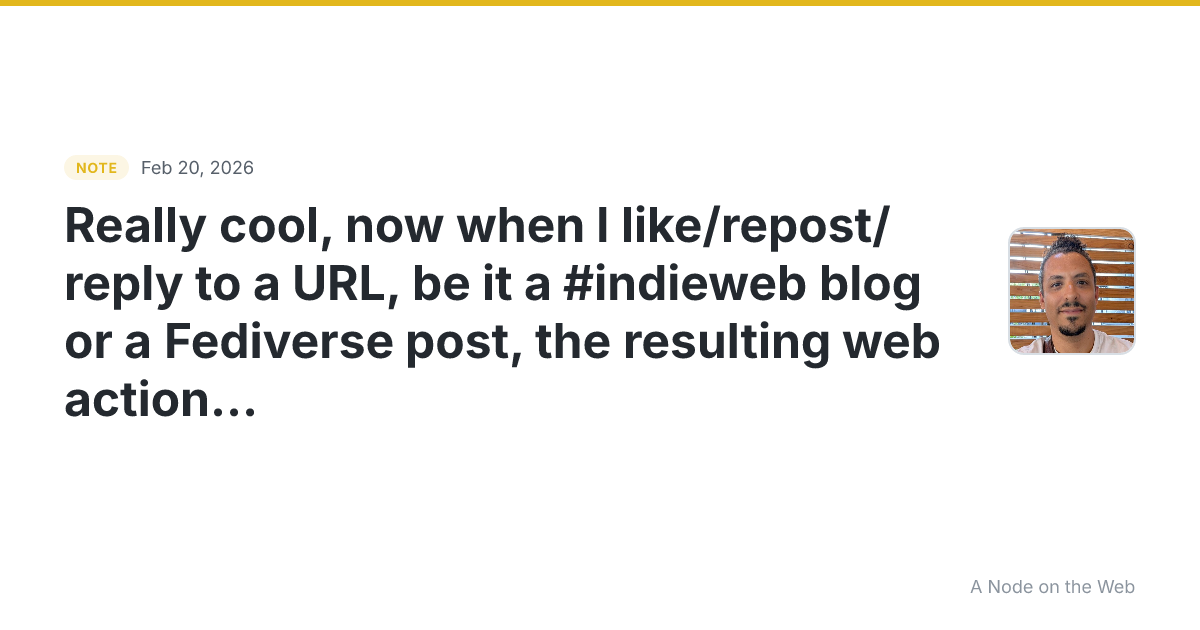 Really cool, now when I like / repost / reply to a URL, be i...