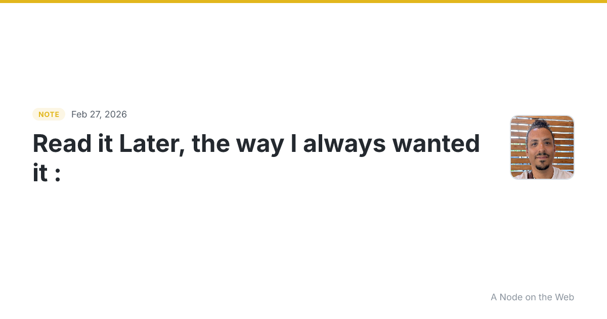 Read it Later, the way I always wanted it : So my indiekit b...