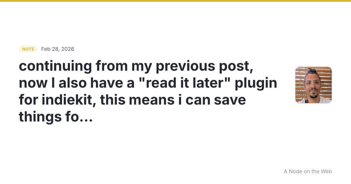 continuing from my previous post, now I also have a “read it...