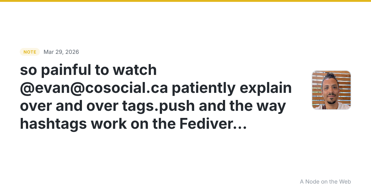 so painful to watch @evan@cosocial.ca patiently explain over...