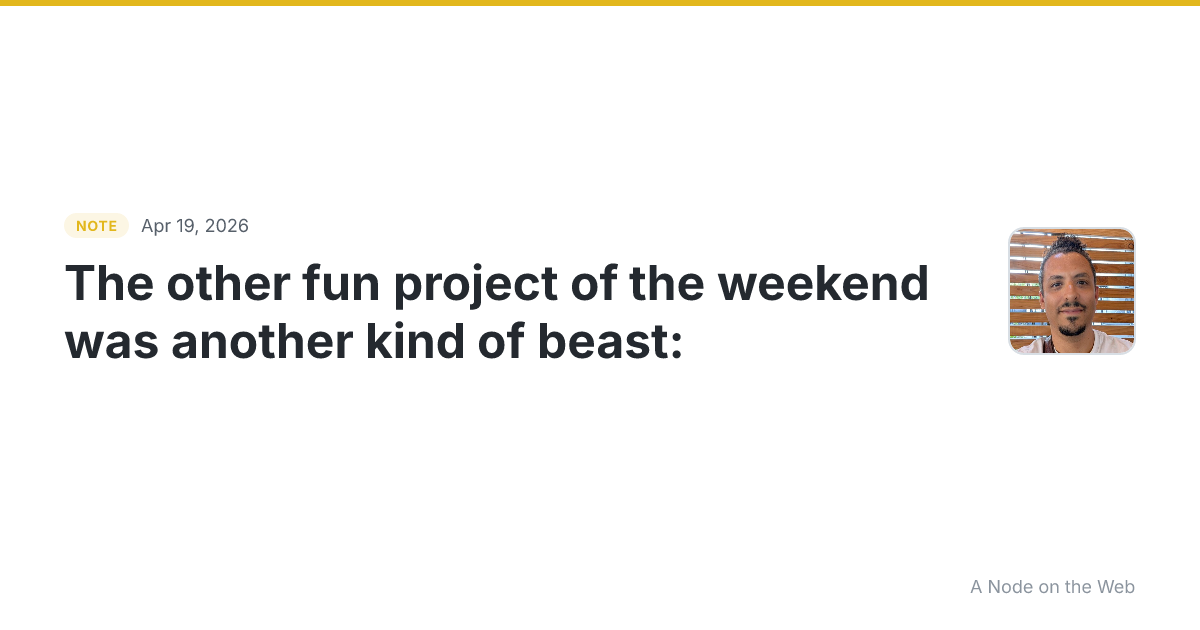 The other fun project of the weekend was another kind of bea...