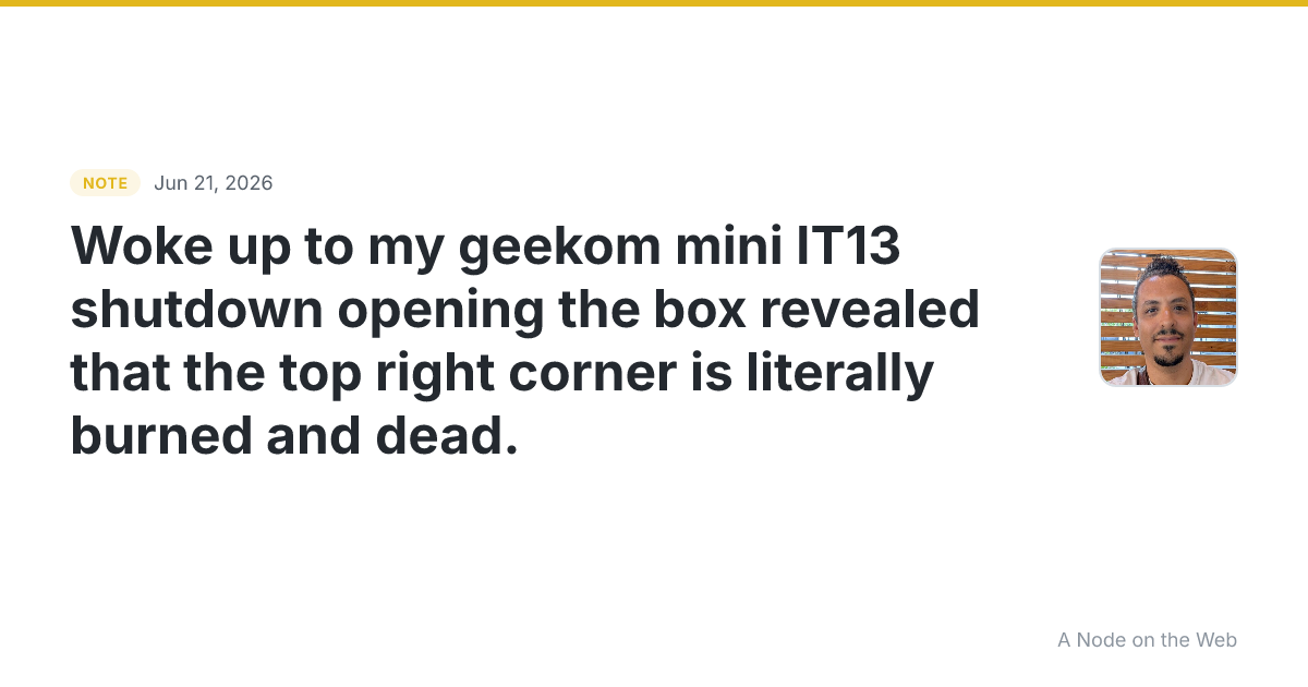 Woke up to my geekom mini IT13 shutdown opening the box reve...