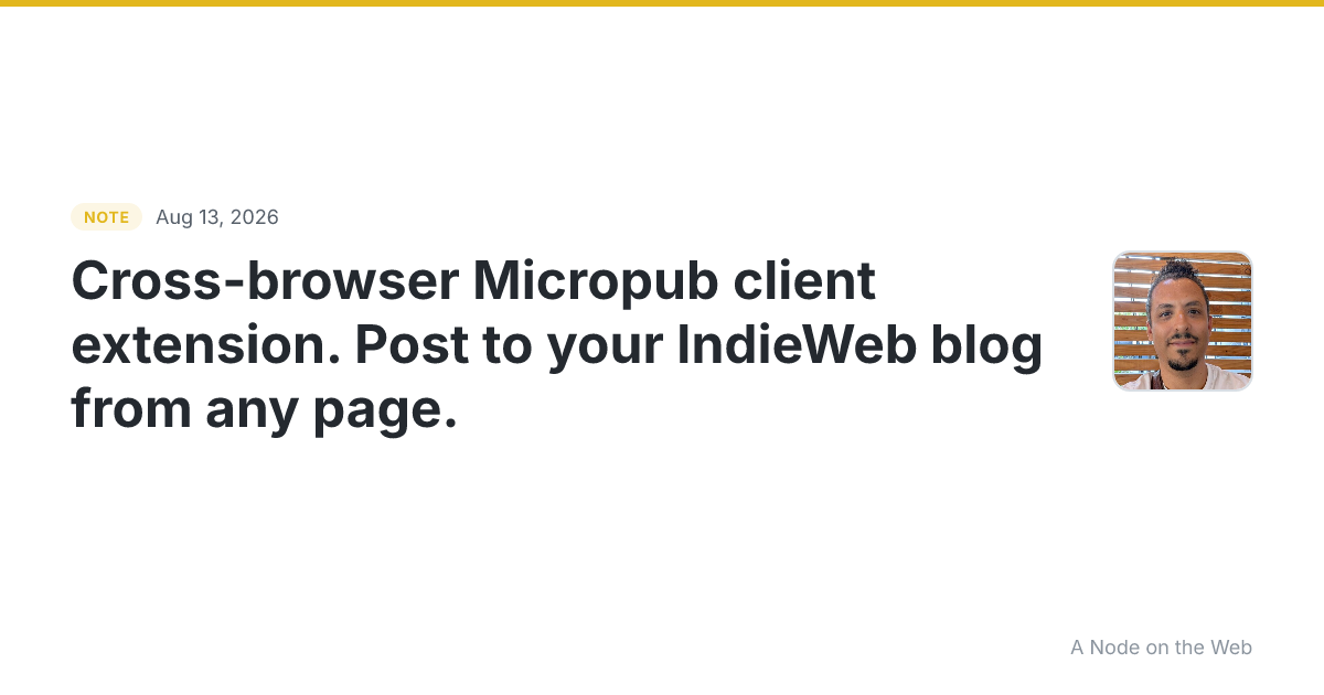 Cross-browser Micropub client extension. Post to your IndieW...