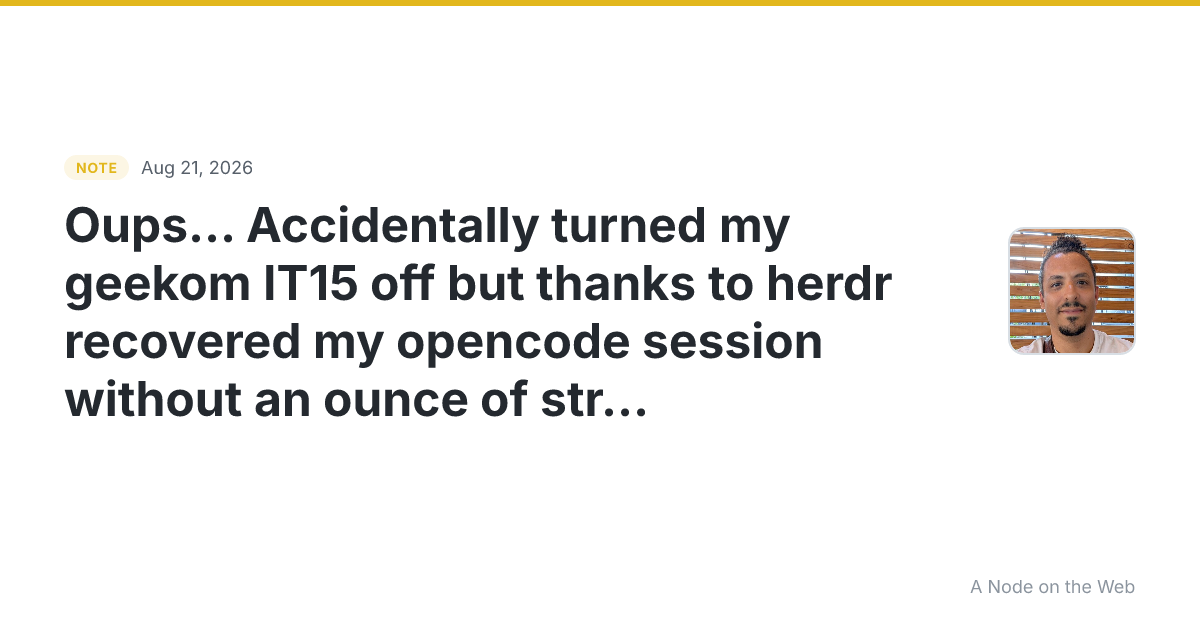 Oups… Accidentally turned my geekom IT15 off but thanks to h...