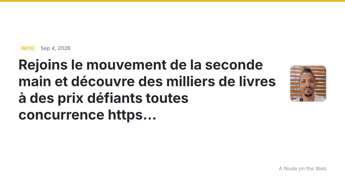 Rejoins le mouvement de la seconde main et découvre des mill...