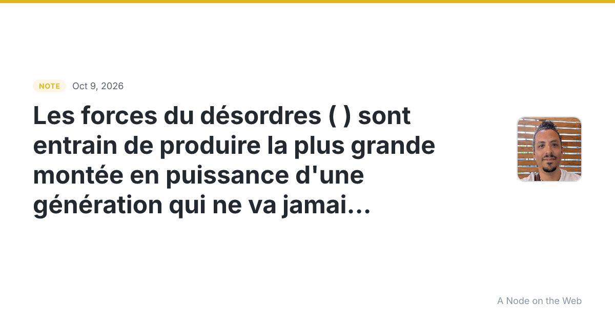 Les forces du désordres (🇫🇷 🇧🇪) sont entrain de produire...